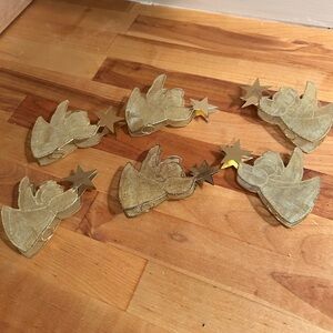 Gold Angel Star Ornaments